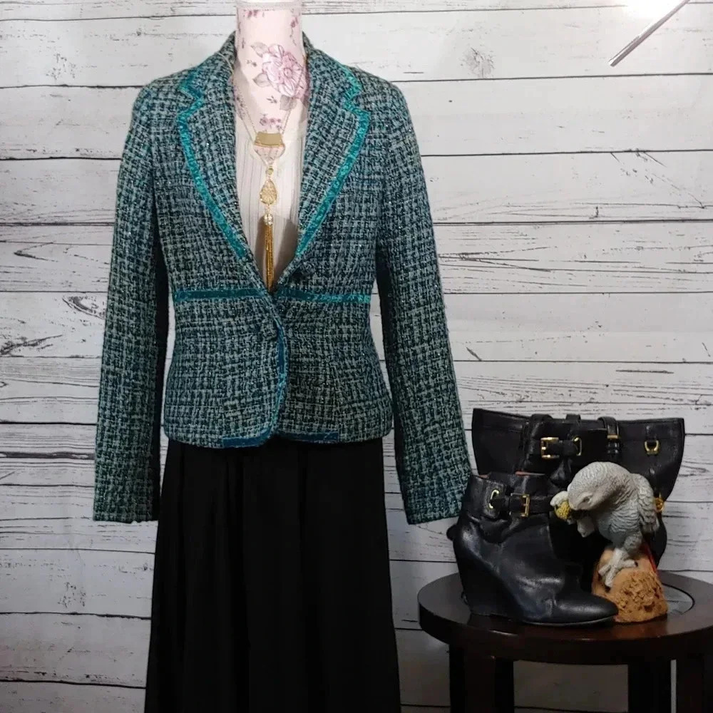 Liz Claiborne Vintage Tweed Blazer - Picture 3 of 5